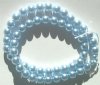 16 inch strand of 8mm Light Blue Glass Pearls 